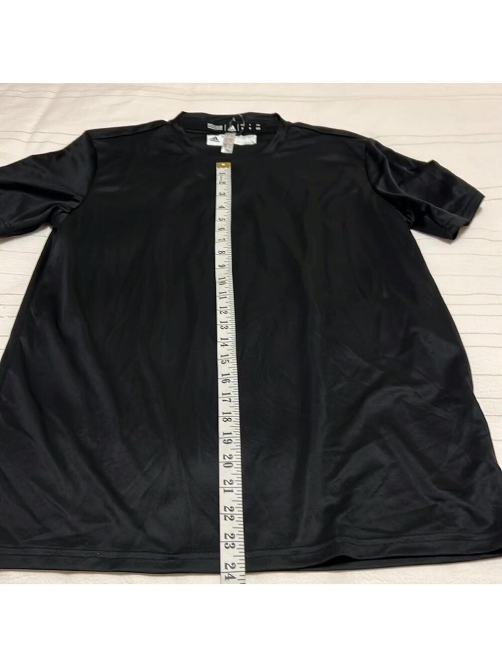 Adidas Climalite Black Crew Neck Performance Tee Men's Medium - Picture 5 of 6